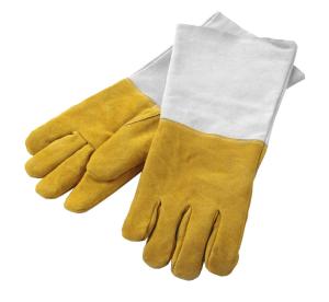 Grillhandskar, läder, värmetåliga, extra långa - 2 st/fp