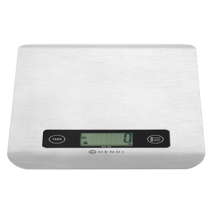 Köksvåg från Hendi av aluminium med max kapacitet 5 kg.