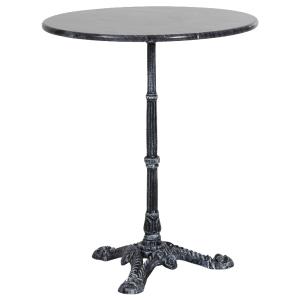 Loire bord, 60 diameter cm, höjd 72 cm, svart, svart marmor