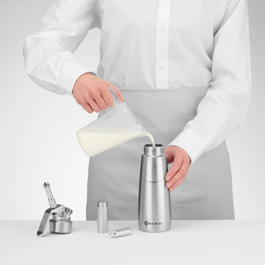 Gräddsifon rostfritt stål Profi Line 0,5 eller 1 liter Hendi - sifon ...