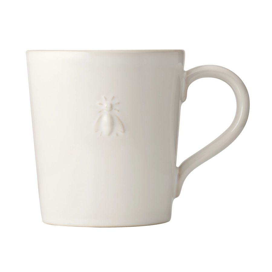 Abeille keramikmugg från La Rochère i vitt.