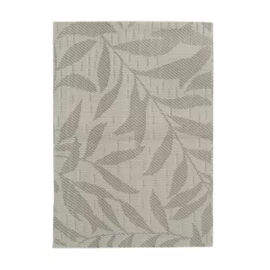 Leaves bordstablett 45x30 cm i ljusgrå med vävt bladmönster från Hendi.