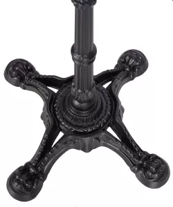 Bistro Classic bordsstativ från Global med 4 ben och närbild på fot.