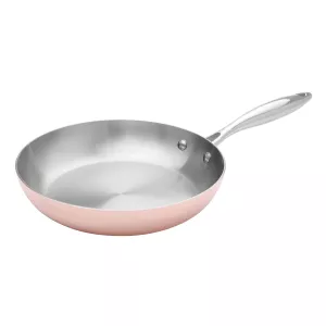 Stekpanna 24 diameter cm av 3-ply med koppar utsida och insida i rostfritt från Hendi.