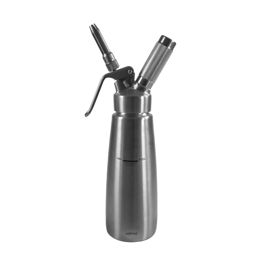 Gräddsifon rostfritt 0,5 eller 1 liter Exxent