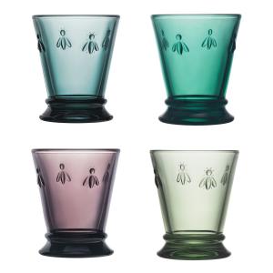 Abeille vattenglas 26 cl - 4 olika färger - 4 st/fp