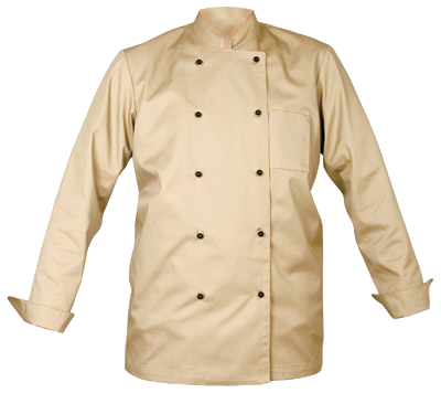 Chef, kockrock, unisex, khaki (S)