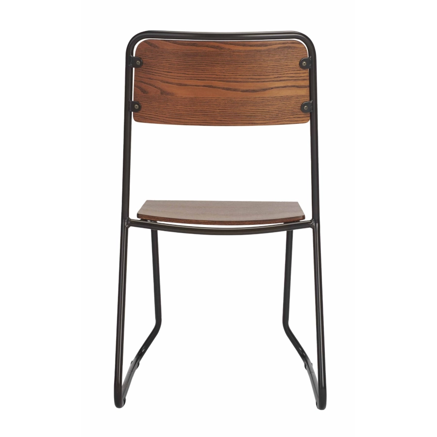 Vault stol från Global i svart/ek med industristil.