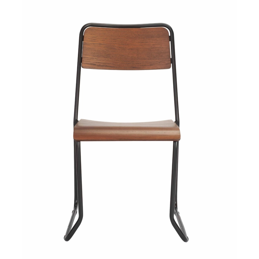 Vault stol från Global i svart/ek med industristil.