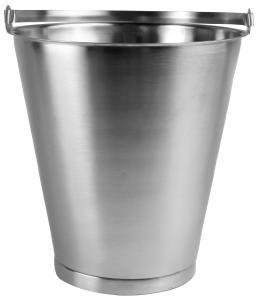 Hink med bottenband rostfritt 15 liter