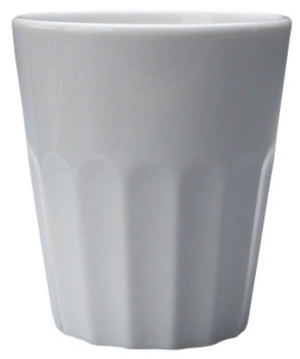 Mugg Hel räfflad vit stapelbar - 9, 25 eller 38 cl - Blocho - 36 st/fp