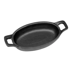 Gjutjärnsform 15,5x9,5 cm som är oval från Xirbi.