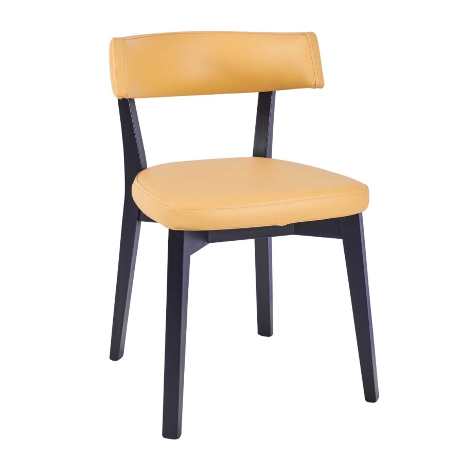 Repton stol från Global i svart bets och corn konstläder.