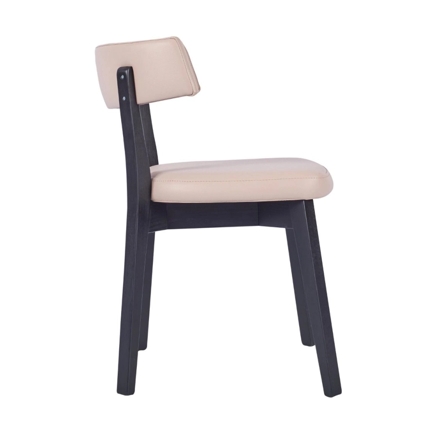 Repton stol från Global i svart bets och stone konstläder.