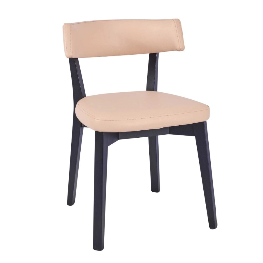 Repton stol från Global i svart bets och latte konstläder.