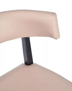 Repton barstol från Global i svart bets med stone konstläder och närbild.