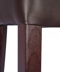 Repton barstol från Global i valnötsbets med mocha konstläder i en närbild.