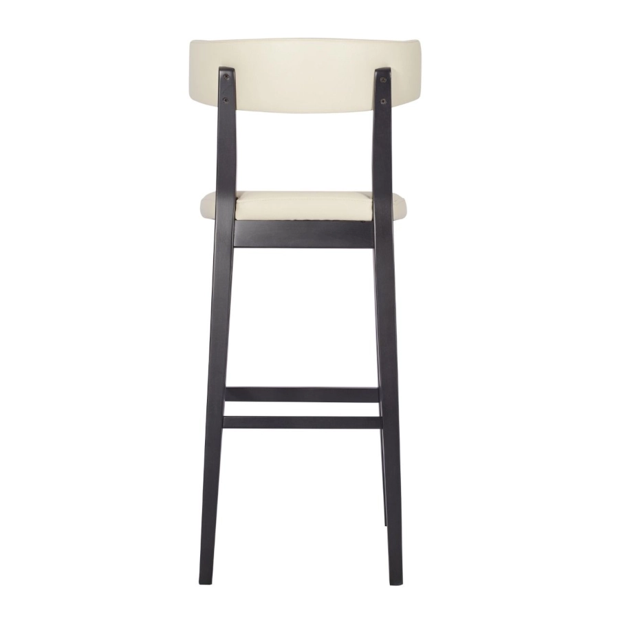 Repton barstol från Global i svart bets och ivory konstläder.