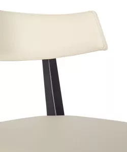 Repton barstol från Global i svart bets med elfenben konstläder och närbild.