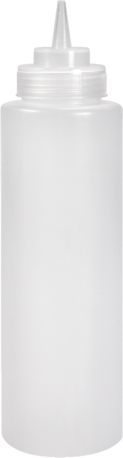 Dressingflaska, transparent plast, 0,95 liter