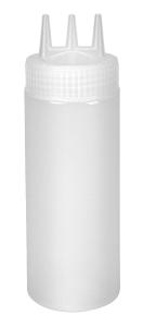 Dressingflaska, 3 pip, 0,34 liter, transparent