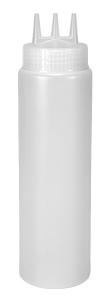Dressingflaska, 3 pip, 0,68 liter, transparent