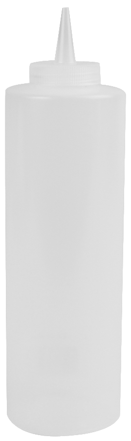 Dressingflaska, transparent plast, 0,68 liter