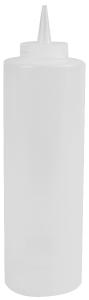 Dressingflaska, transparent plast, 0,68 liter