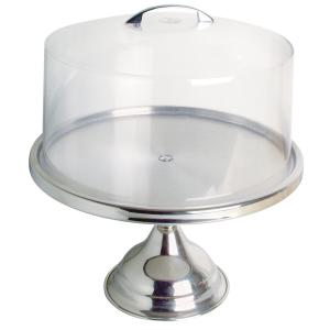 Kakfat på fot med plastlock 33,5 diameter cm