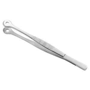 Pincett, rostfritt, rund topp, 15 cm