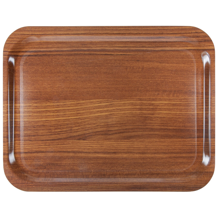 Bricka trälaminat antislip 36x28 cm teak