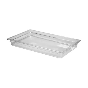 GN kantin 2.0 från Exxent med GN 1/1 storlek av transparent polykarbonat och höjd 6,5 cm.