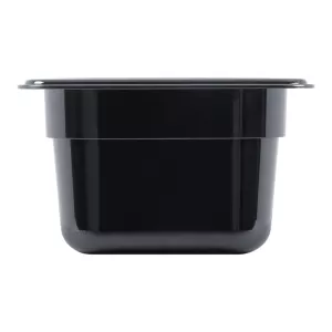 GN kantin 2.0 från Exxent med GN 1/6 storlek av svart polykarbonat och höjd 10 cm.