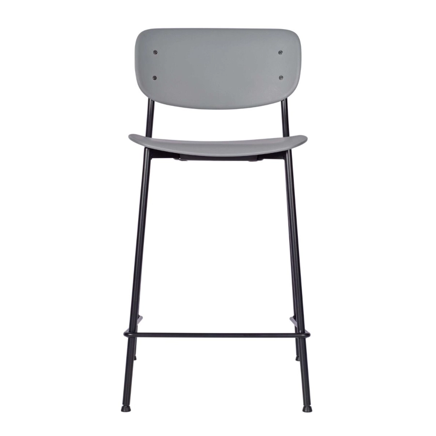 Greenwich barstol från Global med låg sitthöjd och i svart/grå.