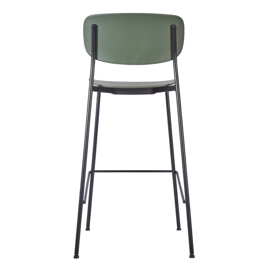 Greenwich barstol från Global med hög sitthöjd och i svart/mörkgrönt.