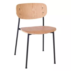 Greenwich stol i svart/ekplywood från Global.