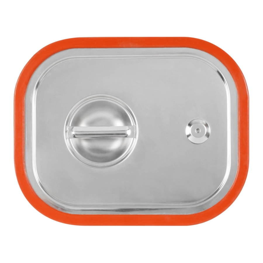 Kantinlock 2.0 från Exxent med GN 1/2 storlek i rostfritt stål med hermetisk tätning.