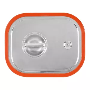 Kantinlock 2.0 från Exxent med GN 1/2 storlek i rostfritt stål med hermetisk tätning.