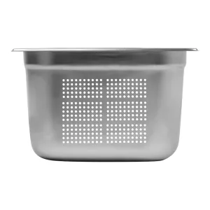 Kantin 2.0 från Exxent med GN 1/2 storlek och perforerad av rostfritt stål med höjd 20 cm.