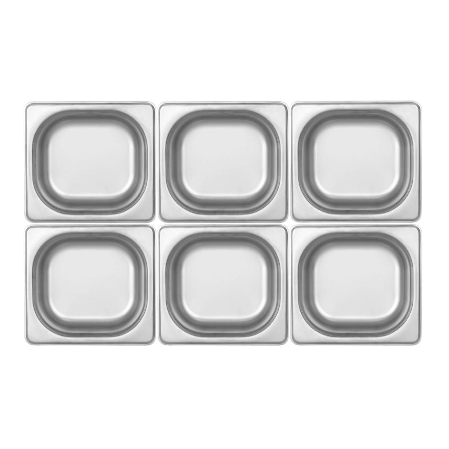 Kantin 2.0 från Exxent med GN 1/6 storlek i rostfritt stål.