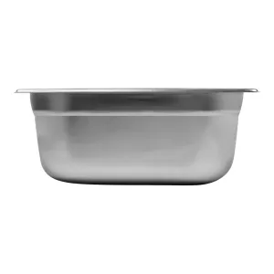 Kantin 2.0 från Exxent med GN 1/4 storlek i rostfritt stål med höjd 10 cm.