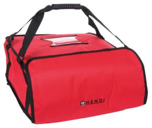 Pizzabud väska, 47x47x21 cm, röd