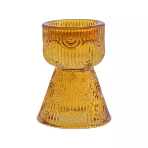 Daisy ljusstake i bärnsten från Affari of Sweden.