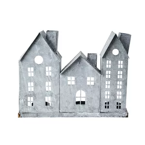 Fenix ljuslykta med 3 hus från Affari of Sweden.