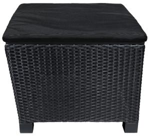 Lyon bord/pall med glasskiva/dyna