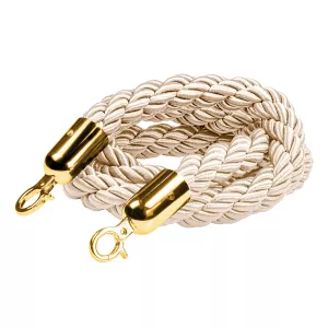 Flätat rep 150 cm i guld/beige från Xirbi.