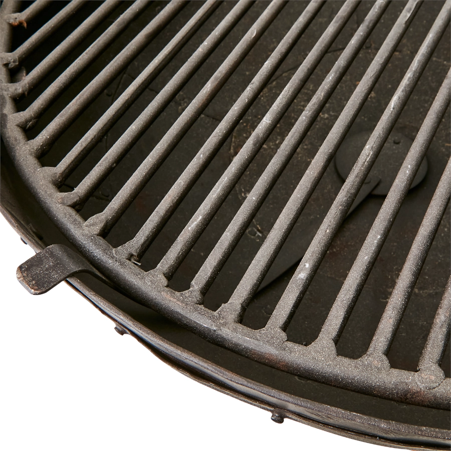 Barbeque eldkorg i medium från Affari of Sweden och närbild på galler.