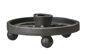 Thor, ljusstake, 12 diameter cm, höjd 4 cm, svart