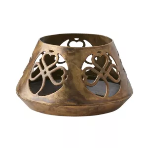 Thomas värmeljushållare i mässingsfärg från Affari of Sweden.