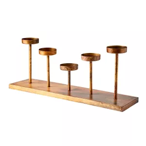 Thomas värmeljushållare i mässingsfärg från Affari of Sweden.